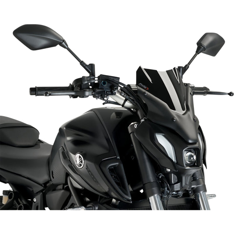 PUIG HI-TECH PARTS 2301-3051 20618N New Generation Windscreen 12-1/2" - black - mt-07