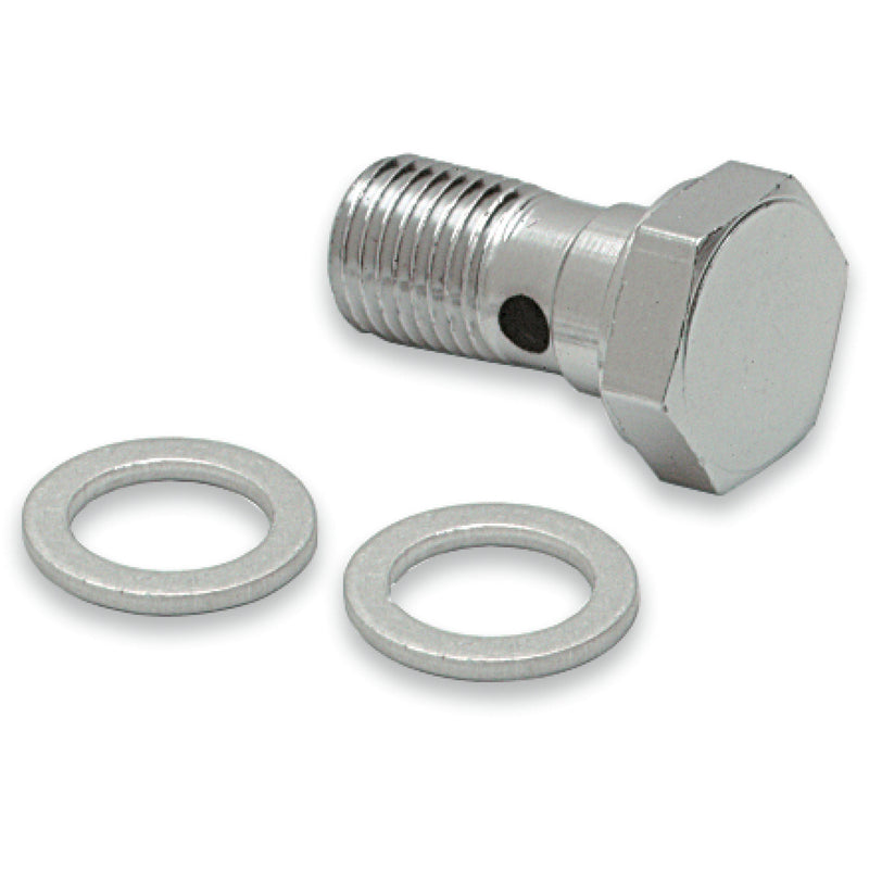 DRAG SPECIALTIES 1204-2723 Universal Chrome Steel Banjo Bolt Banjo Bolt - 3/8"-24 x 3/4" Minus Head