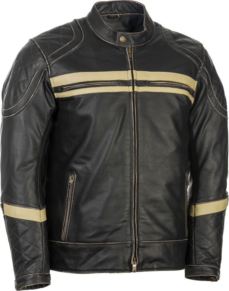 Highway 21 489-10282X 489-10282X MOTORDROME JACKET ANTIQUE BLACK 2X