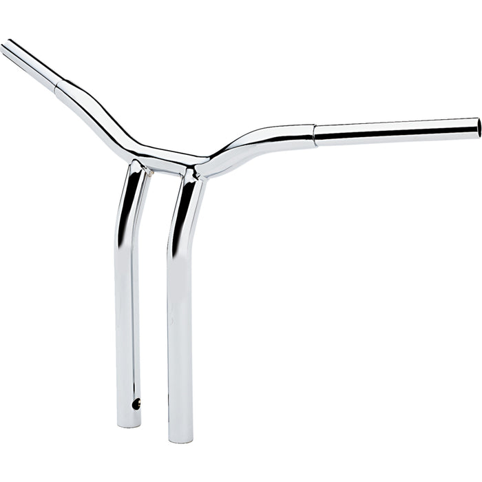 LA CHOPPERS 0601-4944 LA-7338-16 Kage Fighter Welded Bent-Riser Handlebar - One Piece - Bent - 16" - Chrome