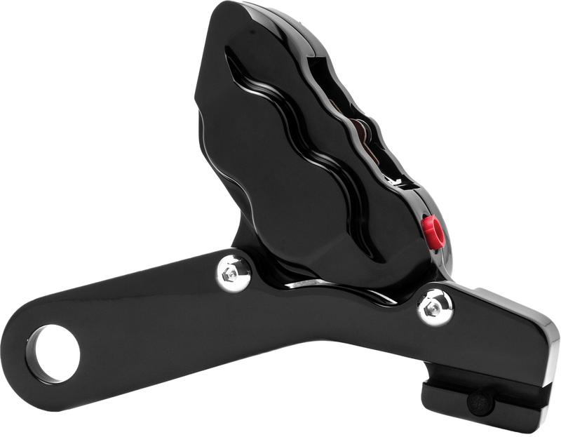 Hawg Halters Inc 4 Pist Rear Caliper Kit Black 25MM FLT - RKHTAB548 For Harley Touring 2008-2023