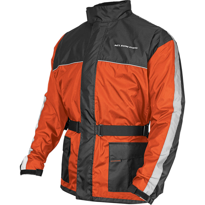 NELSON RIGG 2854-0316 SSJ-ORG-04-XL Solo Storm Waterproof Jacket - Hi-Vis/Black - XL