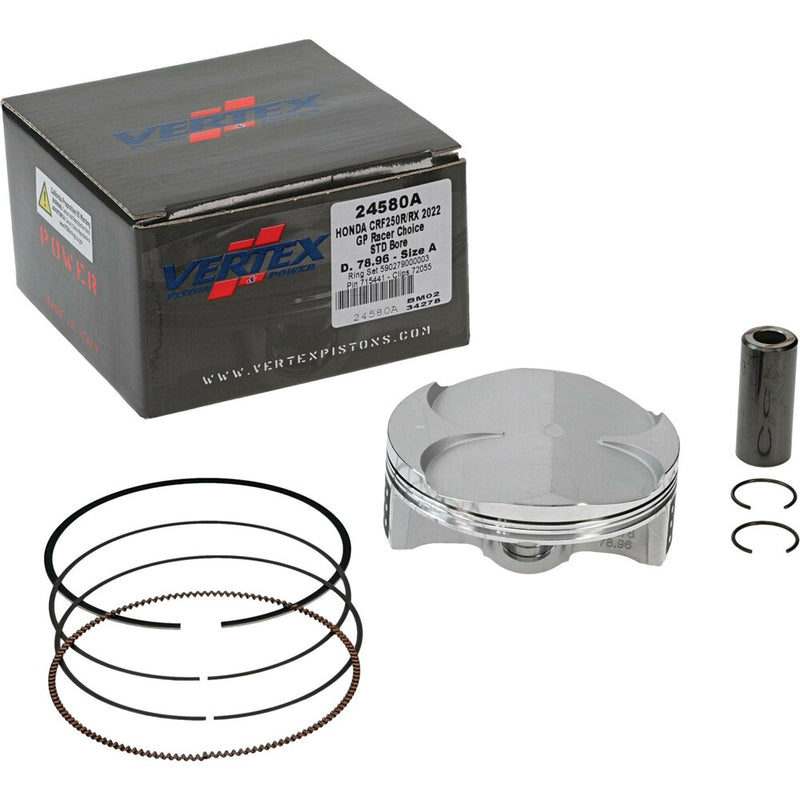 Vertex Piston Kit GP RC Forged 78.96/Standard 14.1:1 - 24580A Honda CRF250R / CRF250RX 2022-2024