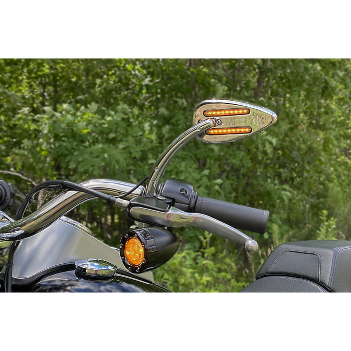 CUSTOM DYNAMICS 0640-1456 CD-MIRROR-C Mirror - Chrome - Amber/White