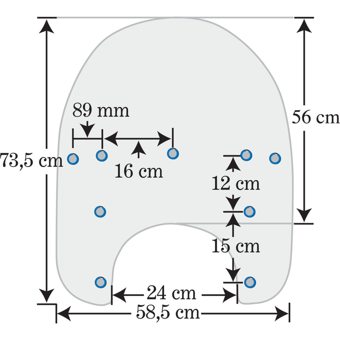 MEMPHIS SHADES 2310-0692 MEP61210 Road King Replacement Plastic - 15" - Dark Black Smoke