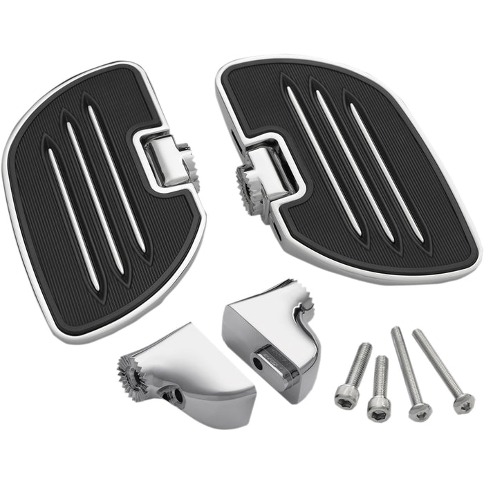 SHOW CHROME 1621-0968 41-185 Commander Passenger Floorboard Passenger Floorboards - Black - Spyder RT