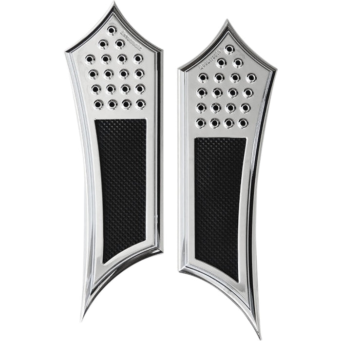 ACCUTRONIX 1621-1048 FBF01-DIC Front Floorboards chrome w/ rubber inserts