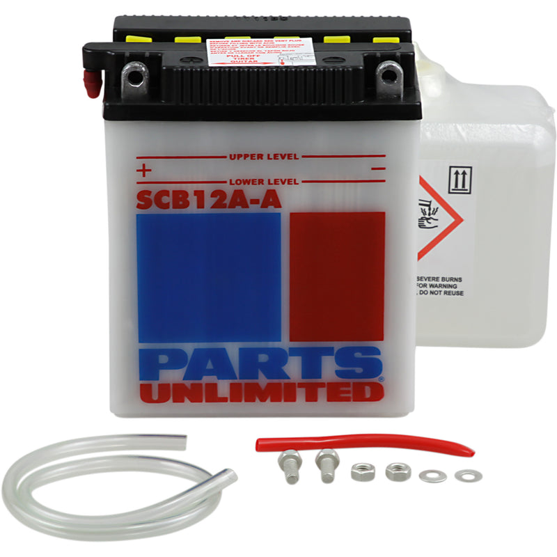 PARTS UNLIMITED 2113-0173 Heavy-Duty 12v Battery Kit Battery - YB12A-A with Sensor