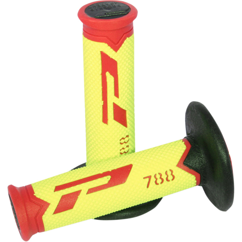 PRO GRIP 0630-1643 PA078800RGFN Cross Triple Density 788 Grips Grips - 788 - Red/Yellow/Black