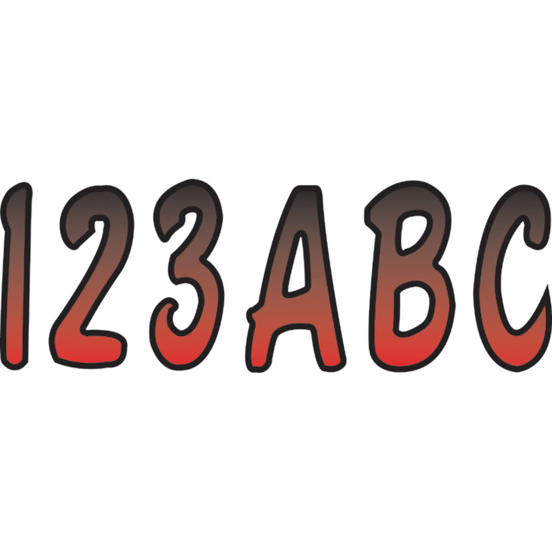 HARDLINE REBKG200 REBKG200 Watercraft ID Kit I.D. Sticker Kit - 200 Series - Red Gradation