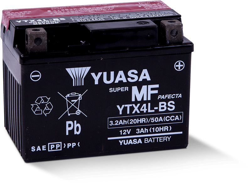 Yuasa Battery YUAM62X4B Yuasa YTX4L-BS Maintenance Free AGM 12-Volt Battery W/bottle - User 1