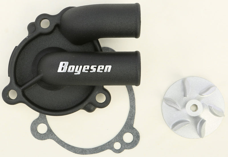 Boyesen Waterpump Cover & Impeller Kit Black - WPK-10B For Kawasaki Dirt Bikes 2001-2026 | Suzuki RM 100 2003