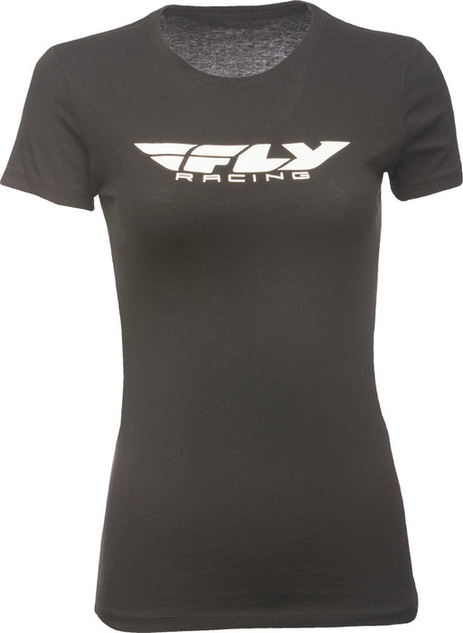 Fly Racing 356-0370S 356-0370S WOMEN'S FLY CORPORATE TEE BLACK SM