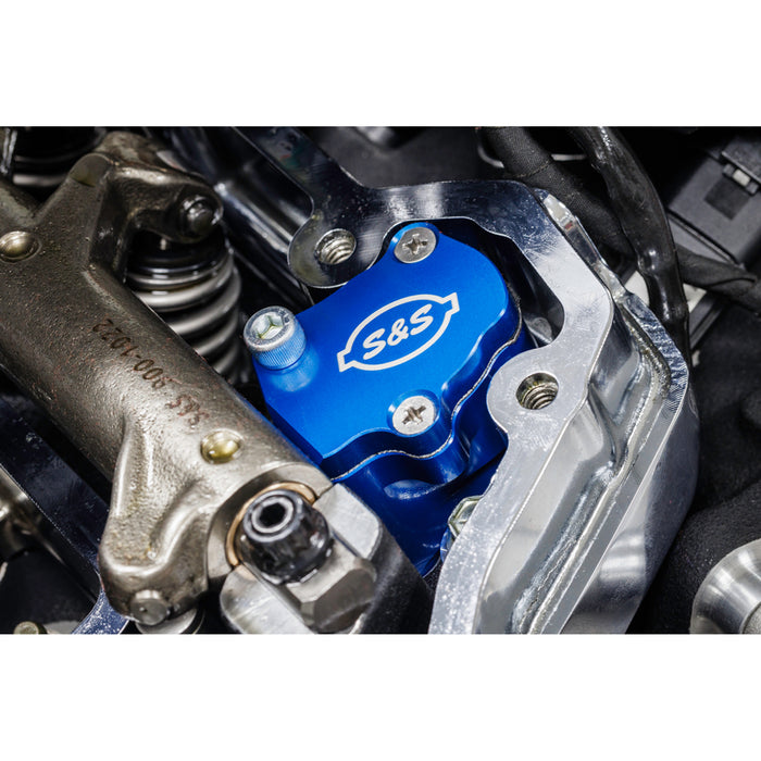 S&S CYCLE 0930-0243 900-1186 Breather Head Kit - Billet Anodized Blue - M8