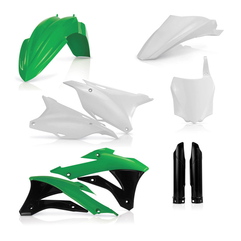 Acerbis 2374114584 14-21 Kawasaki KX85/100 Full Plastic Kit - Green/white/black Original 14-15 - Photo - Primary