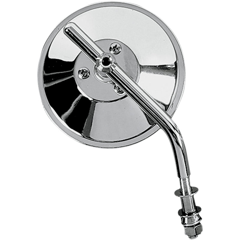 DRAG SPECIALTIES DS-302050 Custom Mirror 4" Round Mirror - Adjustable Stem
