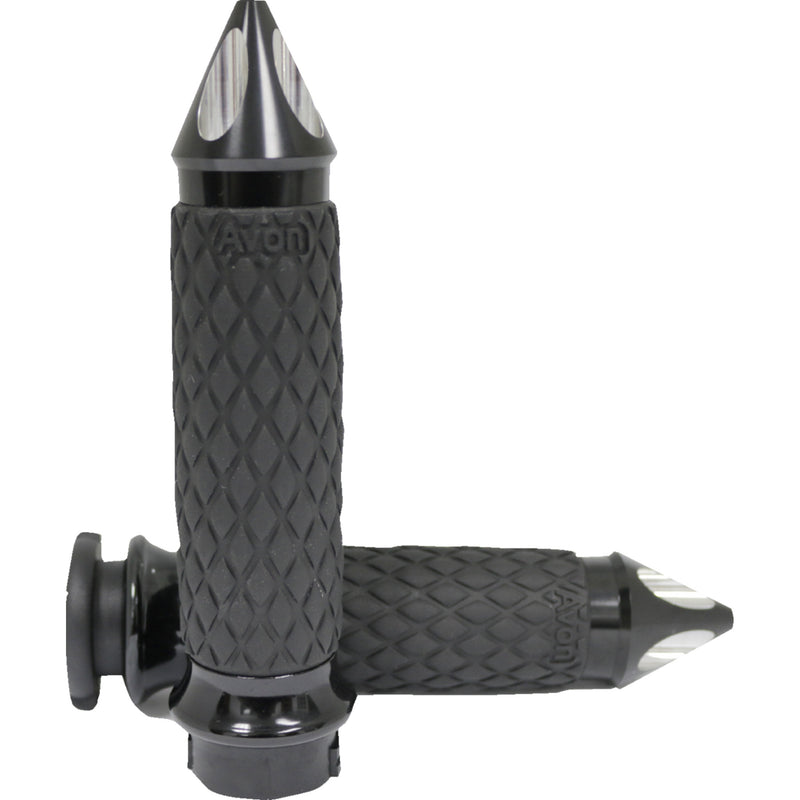 Avon Custom Contour Grips - DIA-65-AN-SPIKE For Harley Motorcycles 1980-2022