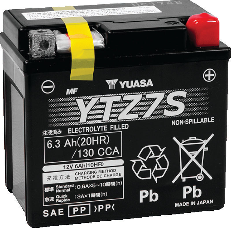 Yuasa Battery YUAM727ZS Yuasa YTZ7S Maintenance Free AGM 12-Volt Battery - Photo - Primary