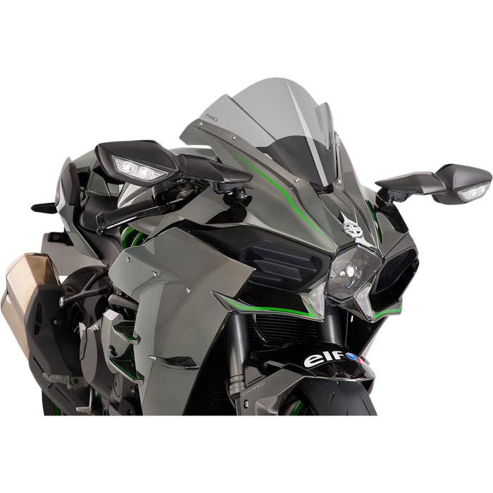 PUIG HI-TECH PARTS 2301-2354 7631H Z-Racing Windscreen Race Windscreen - 13" - Smoke - Ninja H2/R