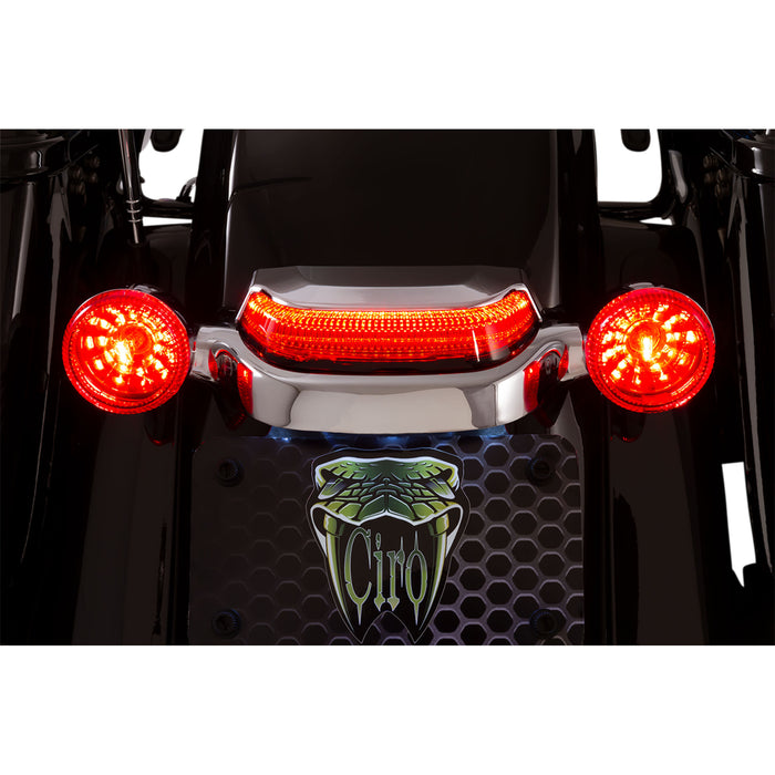 CIRO 2010-1455 40173 Crown Taillight with Lightstrike™ Technology Taillight - Red - Chrome