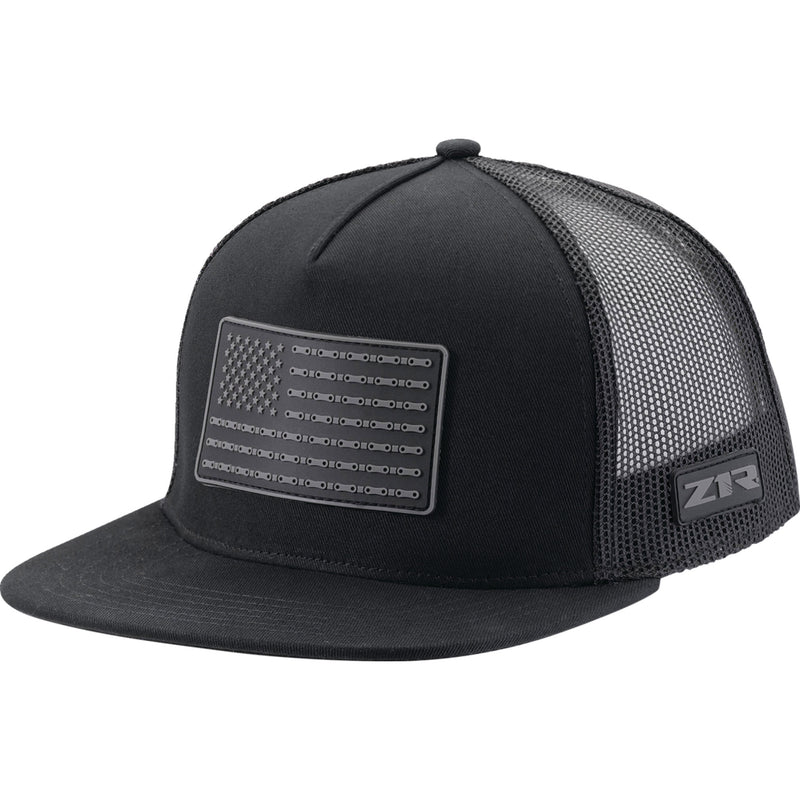 Z1R 2501-4023 Flag Hat Flag Patch Snapback Hat - Black