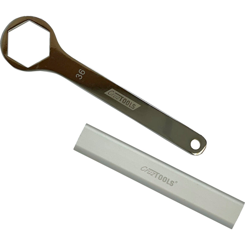 CRUZTOOLS 3811-0132 AW36X 36 mm Axle Wrench with Extension Handle for Harley-Davidson Axle Wrench w/Extension Handle - For Rear Axle Nut - Harley-Davidson