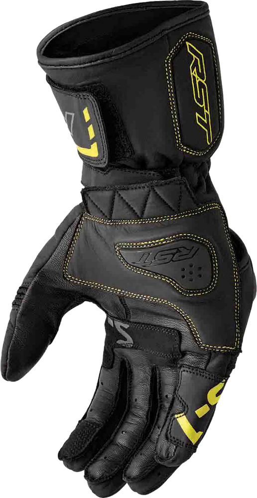 Rst 556-3650312 103650F.YEL-12 S1 GLOVE BLK/FLO-YEL LEATHER 2XL