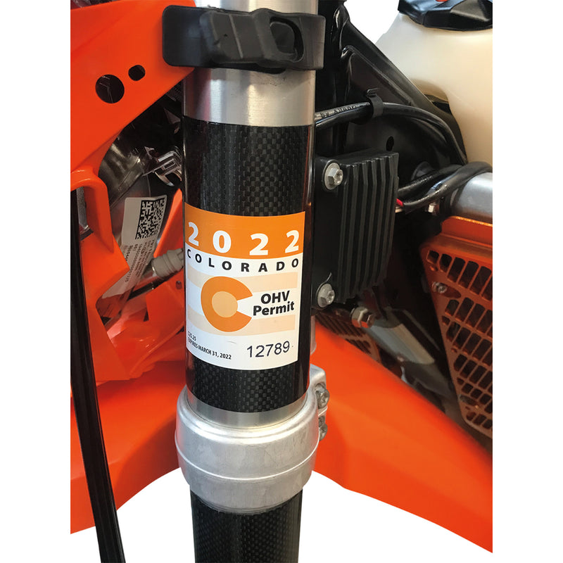 MOOSE OFFROAD 0412-0547 SH1 Clip-On Registration Holder