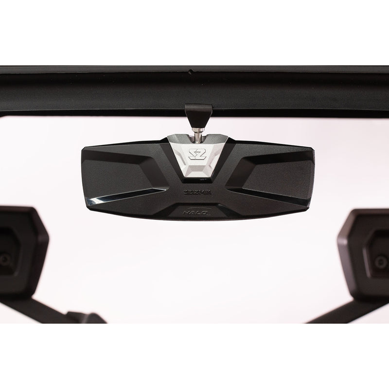SEIZMIK 0640-1403 56-18025 Halo R Rear View Mirror with Cast Aluminum Bezel Mirror - Halo R - Rear View - Rectangle - Silver - 1.875"/2" ROPS - Honda/Kawasaki