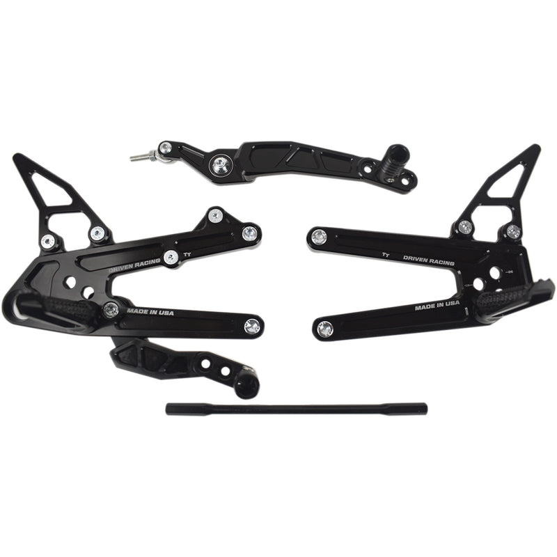DRIVEN RACING 1623-0415 DRP-730-BK TT Rearsets TT Rearset - R6