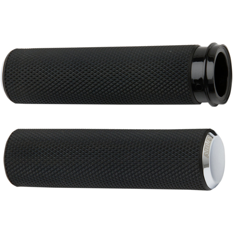 Arlen Ness Knurled Grips - 07-324 For Harley Motorcycles 1976-2022