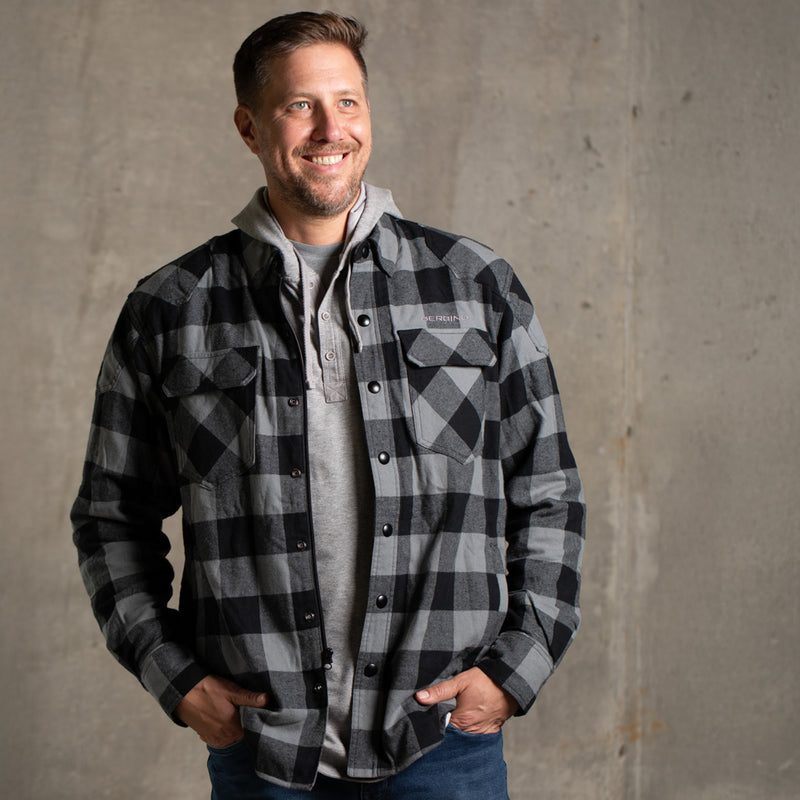 GERBING HEATED CLOTHING 7 V Battery Flannel Shirt Gray/Black