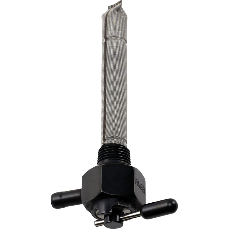 PINGEL 0705-0115 6211-CHBLK Power-Flo Fuel Valve - Hex Fuel Valve - Black Chrome - 3/8" NPT