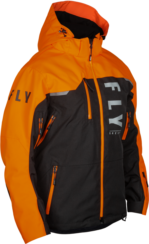 Fly Racing 470-5208L 470-5208L CARBON JACKET BLACK/ORANGE LG