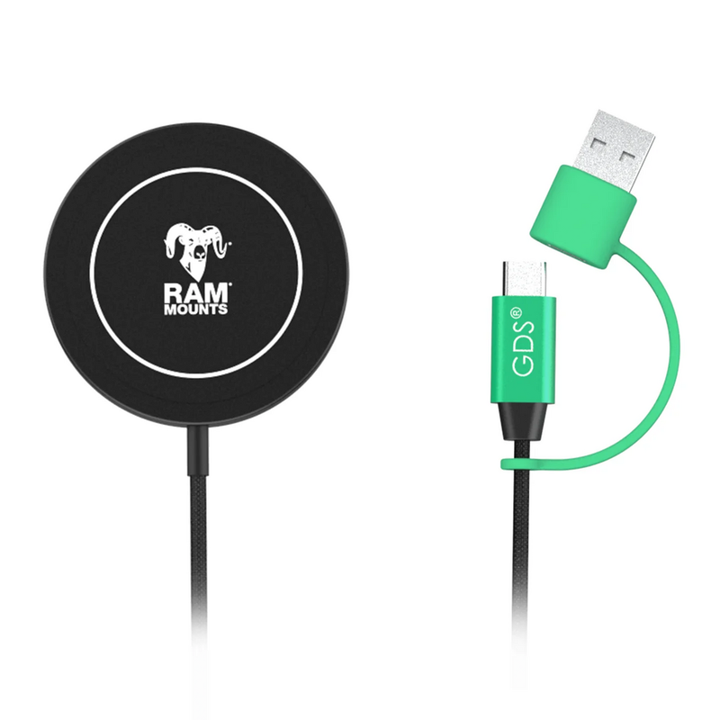 Ram Mounts 71-7088 RAM-GDS-CHARGE-W2M QI2 15W WIRELESS CHARGER BLACK