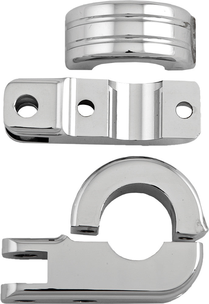 Harddrive 820-1962 P77-6004 FOOTPEG MOUNT CLAMPS 1.25" BAR CHROME