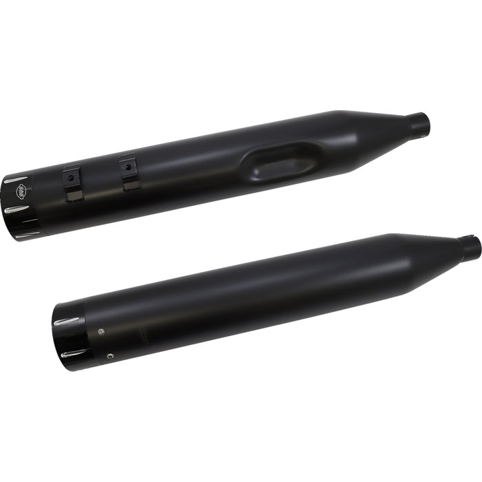 S&S CYCLE 1800-2526 550-0680B El Dorado Dual Exhaust System - Black - Machined Black Tracer