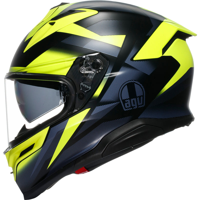 AGV K7 Glimpse Helmet - Matte Black/Yellow Fluo