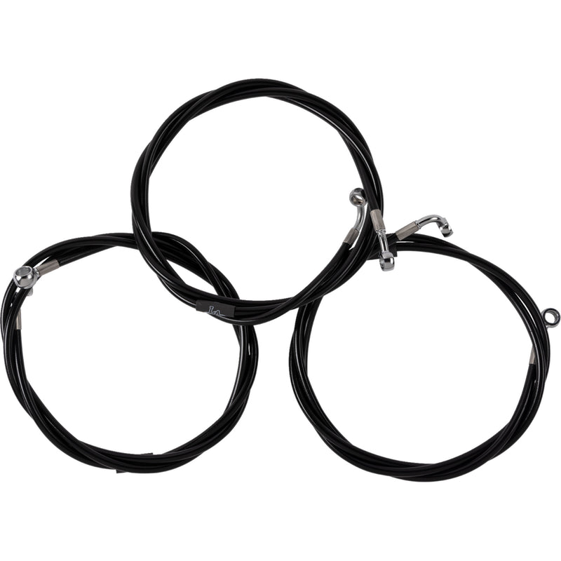 LA Choppers Brake Line Kit Black - LA-8059B16B For Harley Touring 2023-2026