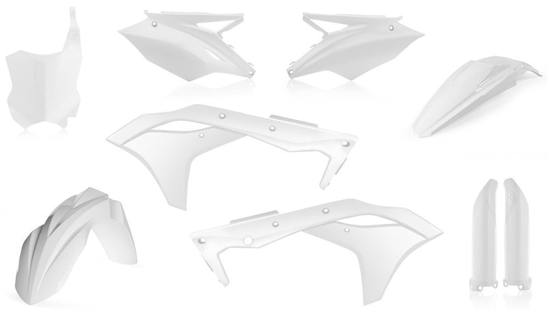 Acerbis Full Plastic Kit White - 2630630002 Kawasaki KX 250 2017