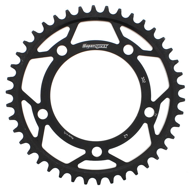 Supersprox 106-30242 RFE-302-42-BLK REAR SPROCKET STEEL 42T-530 BLK HON