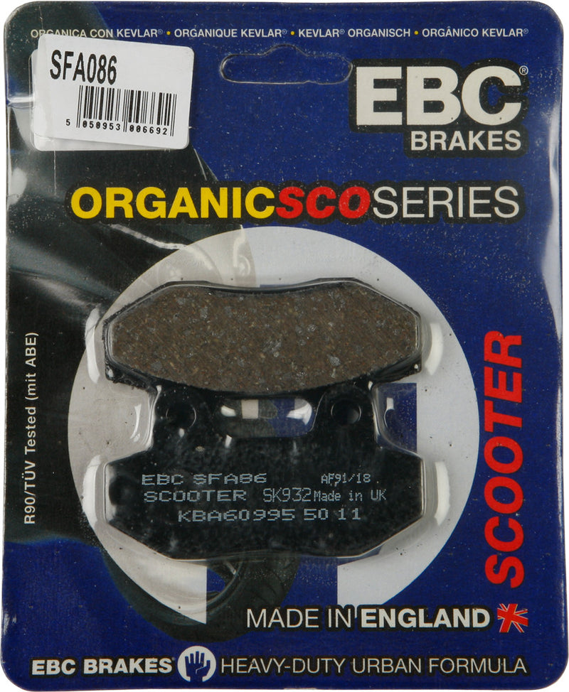 Ebc Brake Pads Organic - SFA86 Hyosung 250 2008-2009