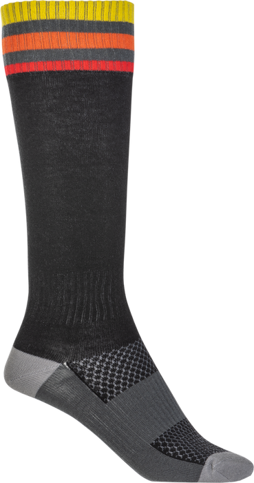 Fly Racing 350-0540S 350-0540S MX SOCKS THIN BLACK SM/MD