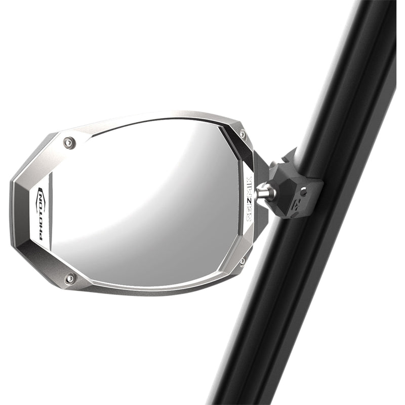 SEIZMIK 0640-1487 56-18109 Photon Mirror Mirrors - Photon - Side View - Oval - Black/Silver - Polaris Pro Fit/Can Am Profiled ROPS - Pair