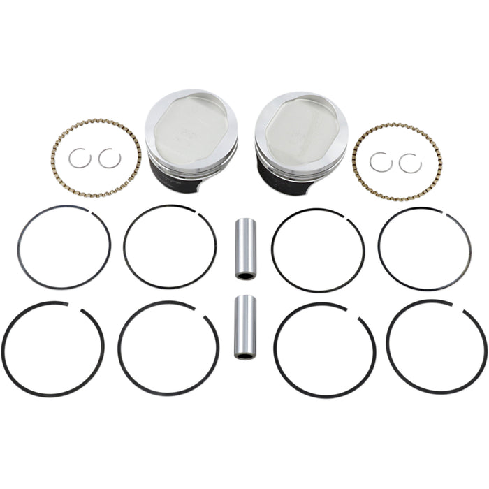 WISECO 0903-1573 K0213P1 Tracker Series™ Piston Kit Tracker™ Series Piston Kit - 3.508" - 883 cc Bored to 1200 cc - +0.010" - 883 XL