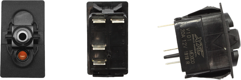 Xtc Power Products Dash Switch Body Momentary Amber Bottom - SW12-NA000000