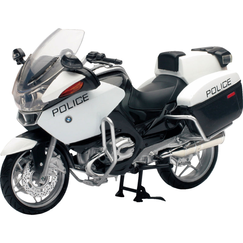 NEW RAY TOYS 7001-0099 43153 Mini BMW Sport Bike BMW R1200RT-P Police Bike - 1:12 Scale - Black/White