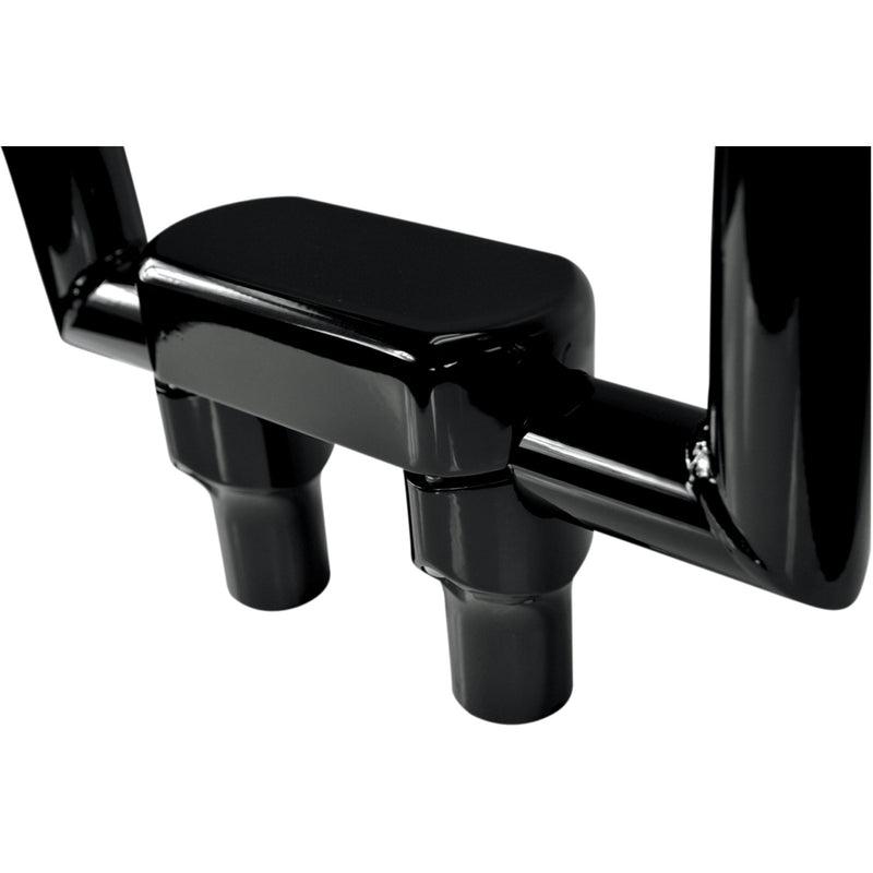 LA CHOPPERS 0602-0625 LA-7446-03B Hefty Handlebar Riser & Top Clamp Kit - Risers - Hefty - Top - 3" - Black