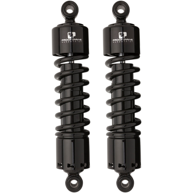 Progressive Suspension 412 Series Without Covers Shock Absorber - 412-4045B For Harley Motorcycles 1991-2017