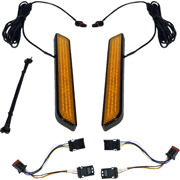 CUSTOM DYNAMICS 2040-2647 CD-FORK-BCM-AB LED Front Fork Lightz™ - Amber - Black